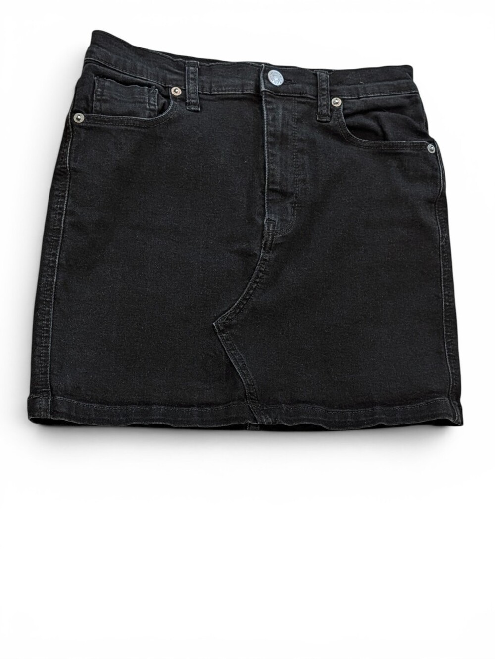We The Free Free People Black Denim Mini Skirt Size 27" Waist